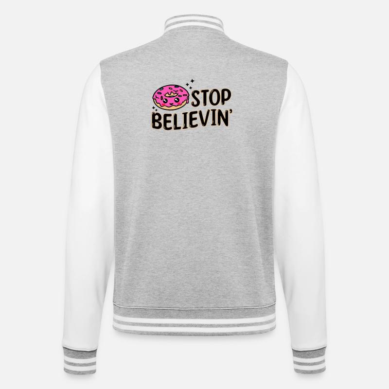 Sweets Snacking Statement Delicious Donut - College Sweat Jacket - heather grey/white