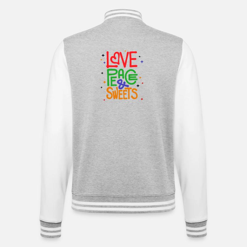 Sweets Statement Dessert Snacking Delicious - College Sweat Jacket - heather grey/white