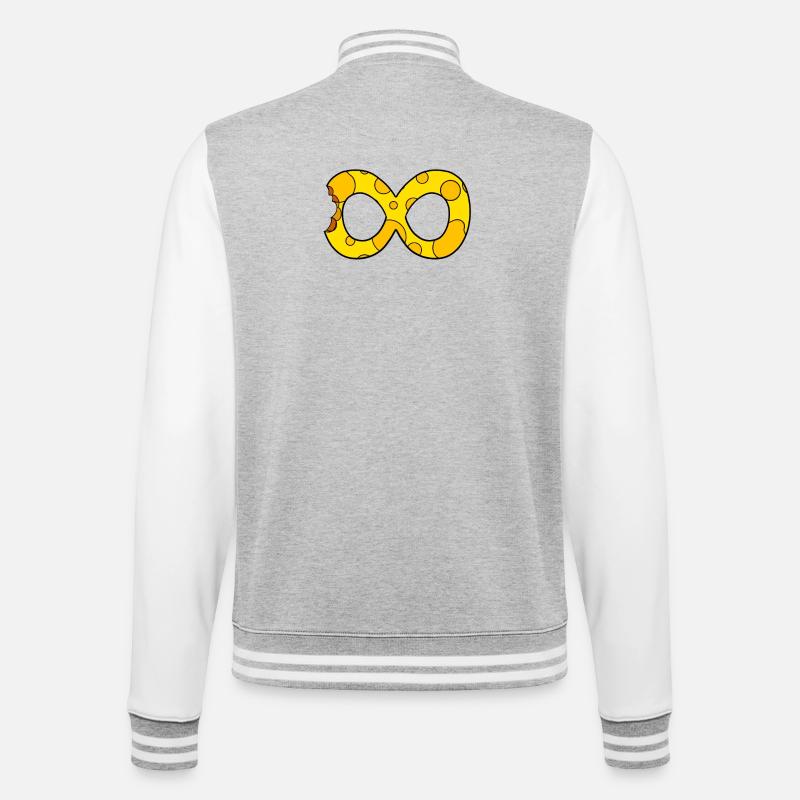 Cheese Infinite - College Sweat Jacket - heather grey/white