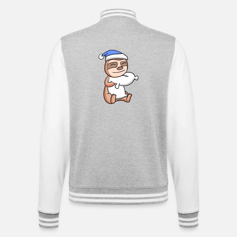Sloth Baby - College Sweat Jacket - heather grey/white