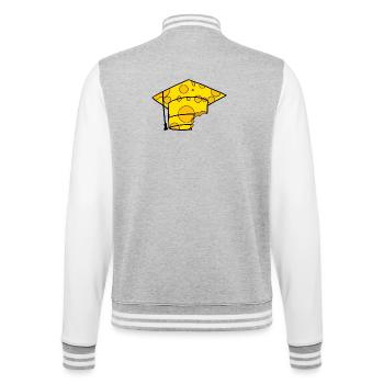 Casquette de diplômé - Veste Teddy - gris chiné / blanc - Dos - Marisol (170cm)