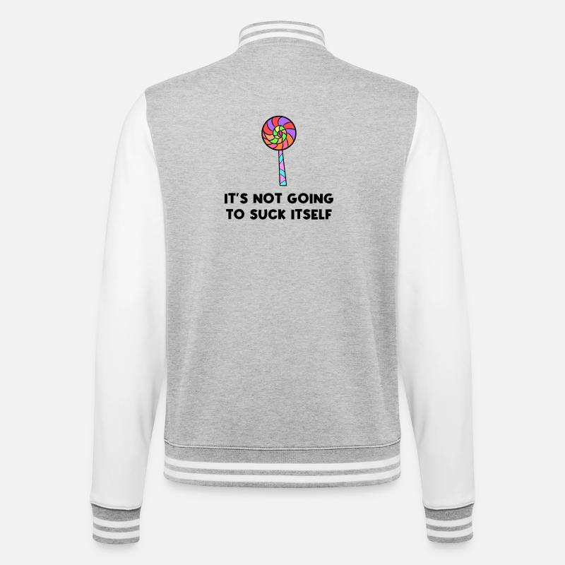 Sweets Statement Delicious Dessert Snacking - College Sweat Jacket - heather grey/white