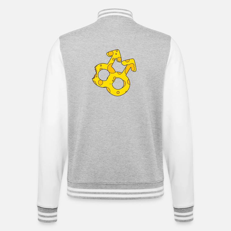 Symbole Double Mars - Veste Teddy - gris chiné / blanc