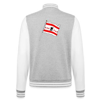 Drapeau Drenthe drenthe drapeau - Veste Teddy - gris chiné / blanc - Dos - Marisol (170cm)