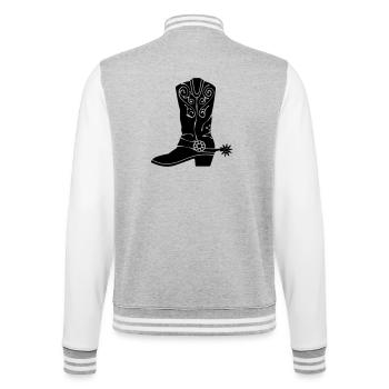 Cowboy western boot - College Sweat Jacket - heather grey/white - Back - Marisol (170cm)