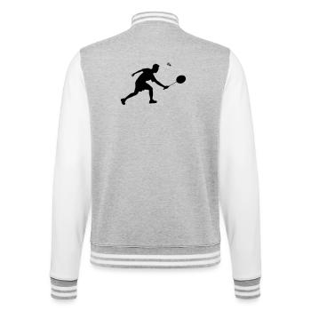 badminton shade - College Sweat Jacket - heather grey/white - Back - Marisol (170cm)