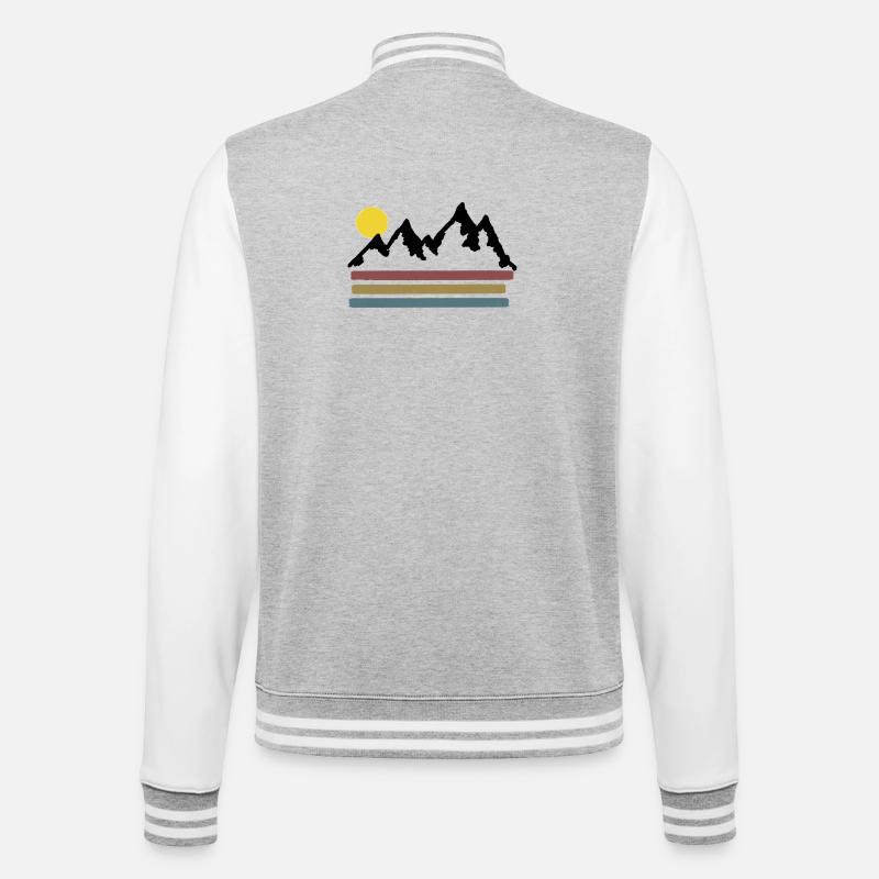Explore and discover - College Sweat Jacket - heather grey/white