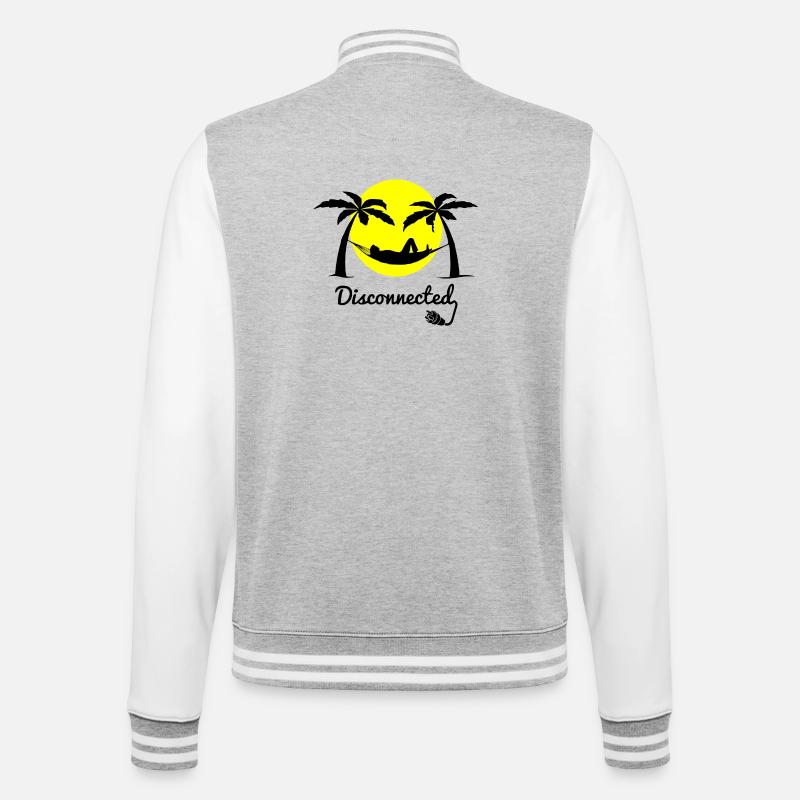 Disconnected - College Sweat Jacket - heather grey/white