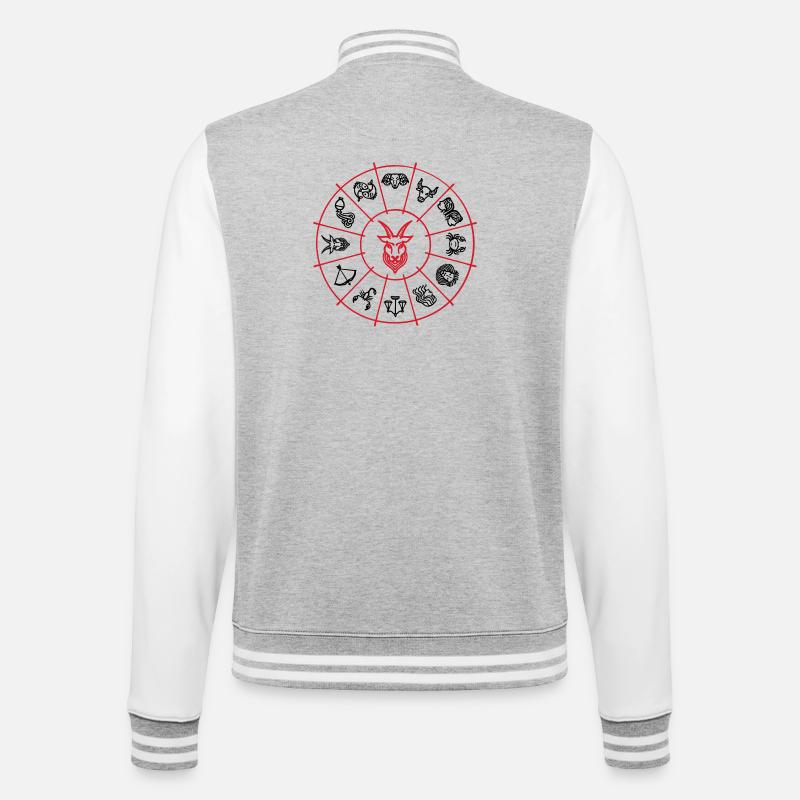 Konstellation Steinbock Tierkreiszeichen Himmel - College-Sweatjacke - Grau meliert/Weiß