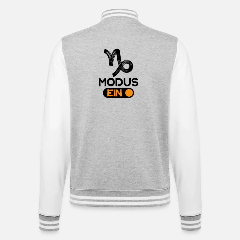 Tierkreis Statement Steinbock Astrologie Horoskop - College-Sweatjacke - Grau meliert/Weiß