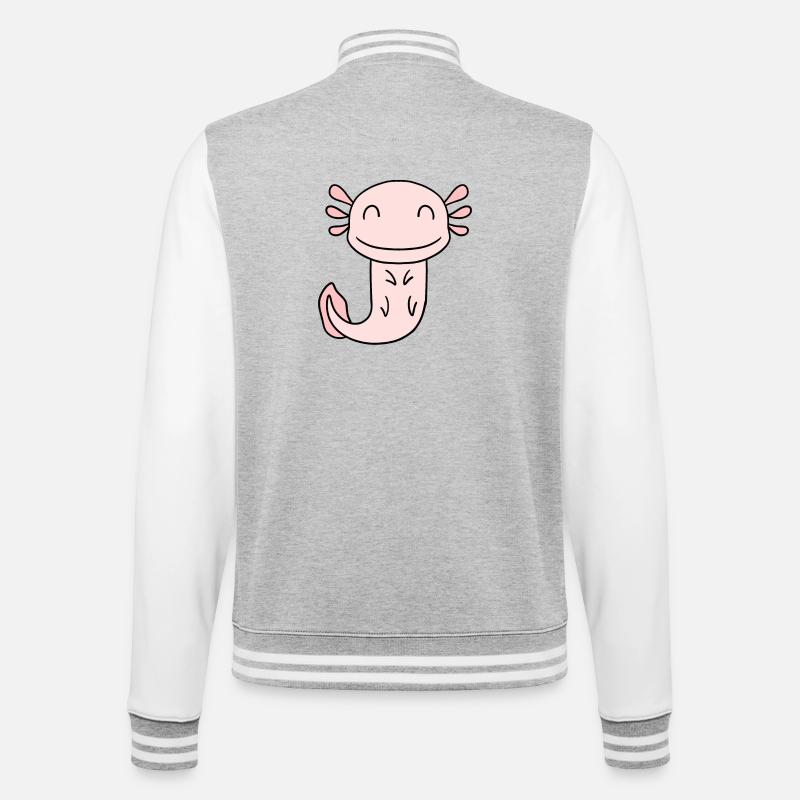 Axolotl - College Sweat Jacket - heather grey/white