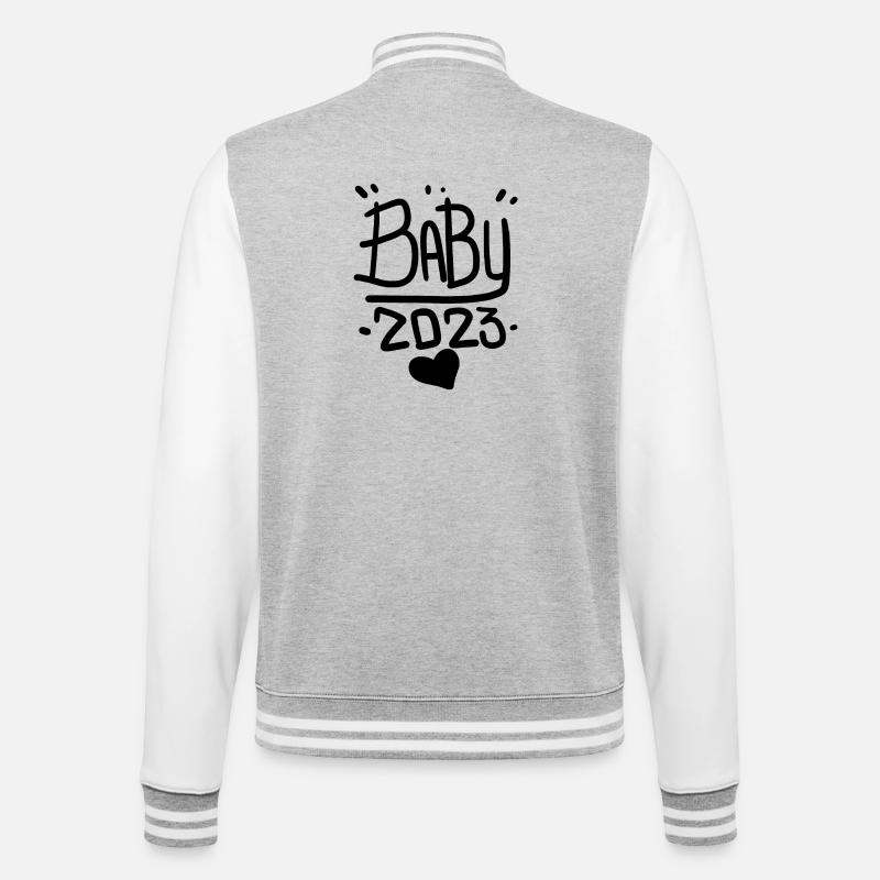 Bébé 2023 - Veste Teddy - gris chiné / blanc