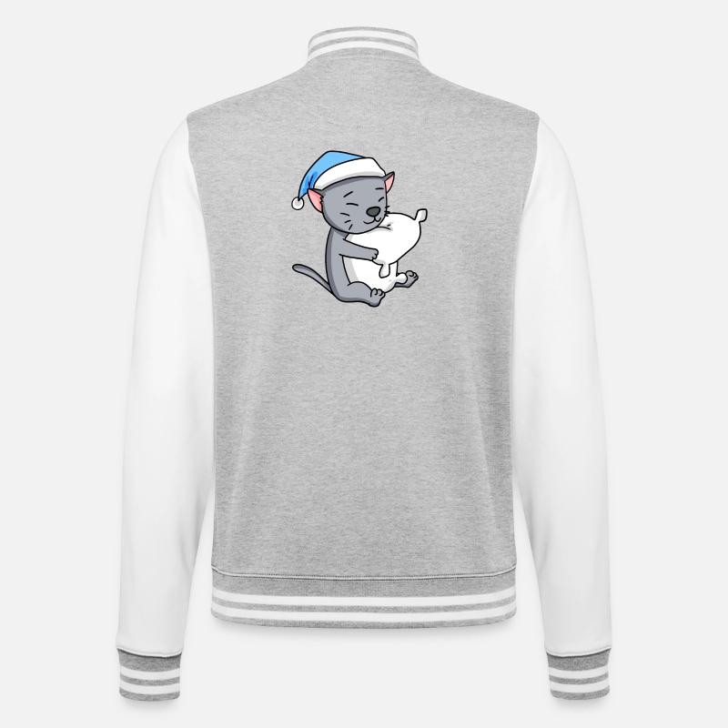 Cat cat breed Korat - College Sweat Jacket - heather grey/white