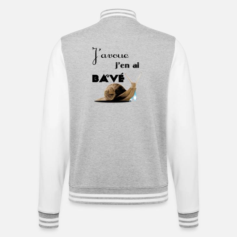 J'avoue - Veste Teddy - gris chiné / blanc