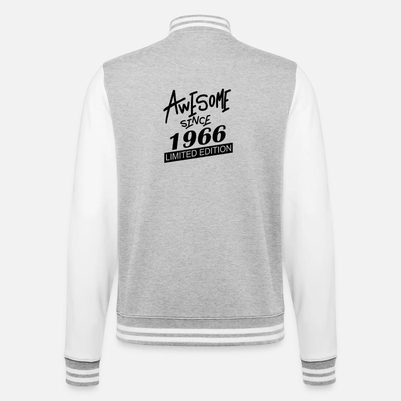 1966 - Born 1966 - College Sweat Jacket - heather grey/white