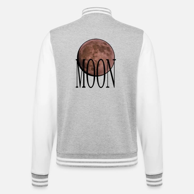Cradle - Ruby Red Moon - College Sweat Jacket - heather grey/white