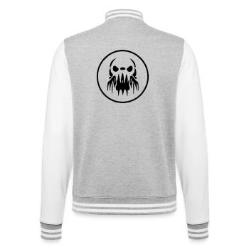 Logo Zombie Alien - College-Sweatjacke - Grau meliert/Weiß - Hinten - Marisol (170cm)
