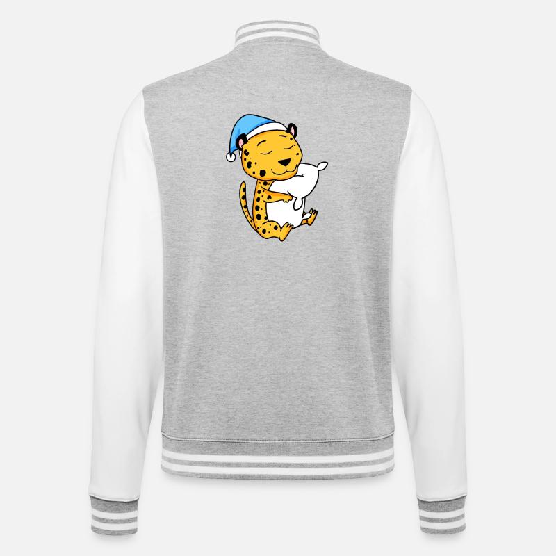 Cheetah - College Sweat Jacket - heather grey/white