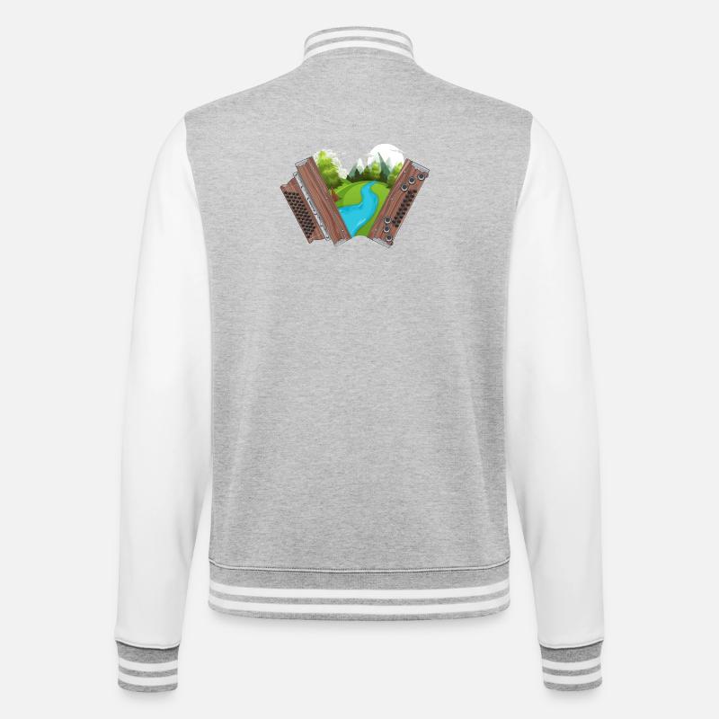 Maison de l’harmonica styrienne | ZiachON ! - Veste Teddy - gris chiné / blanc