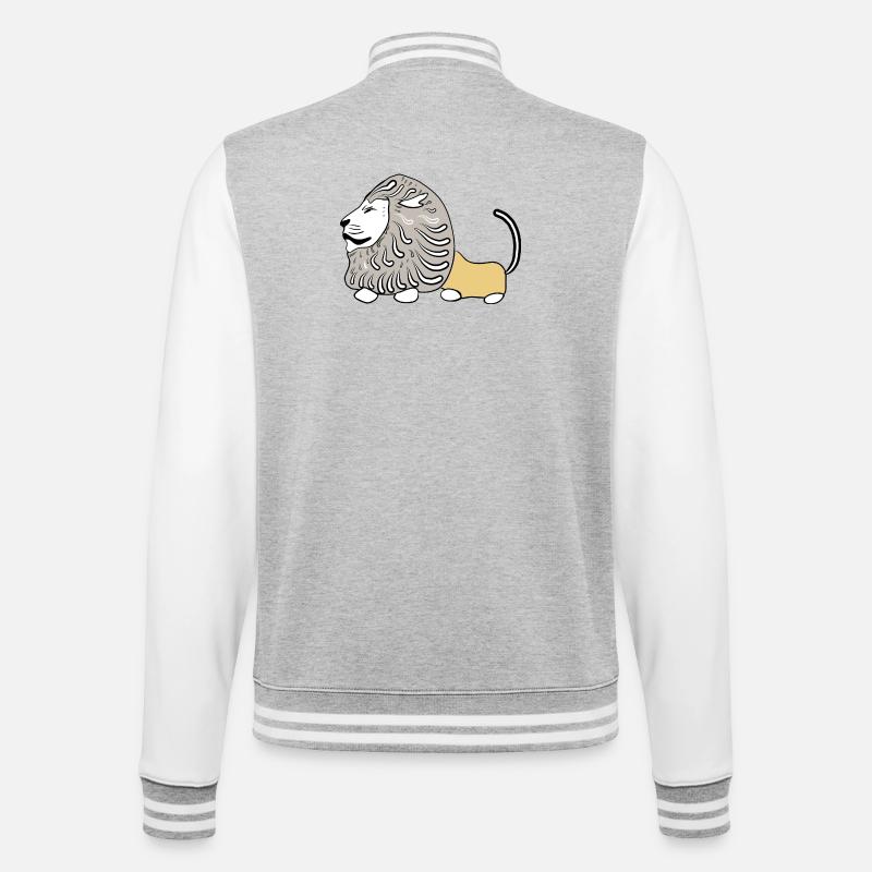 LION VECTER - Veste Teddy - gris chiné / blanc