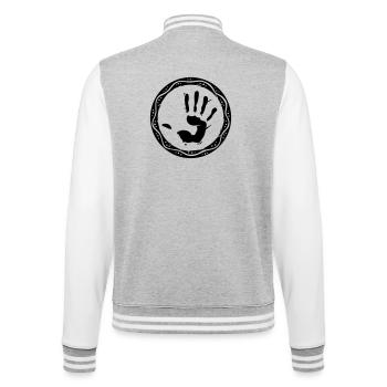 Imprimer la main - Veste Teddy - gris chiné / blanc - Dos - Marisol (170cm)