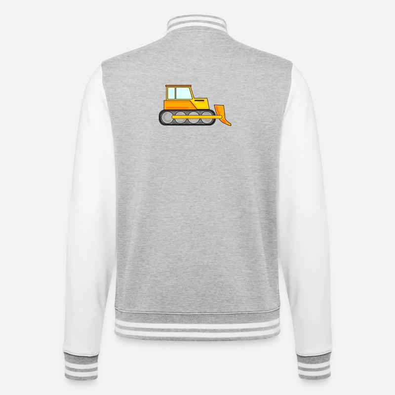 Remorque de construction - Veste Teddy - gris chiné / blanc