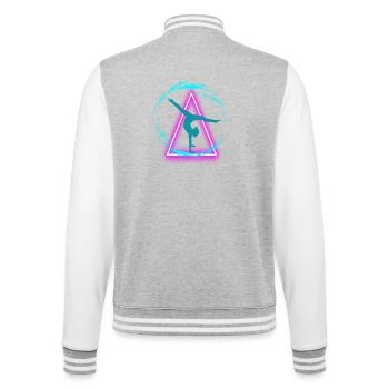 Gymnastique rythmique - Veste Teddy - gris chiné / blanc - Dos - Marisol (170cm)