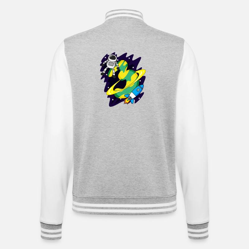 3 Jahre alt Junge Geschenk - College-Sweatjacke - Grau meliert/Weiß