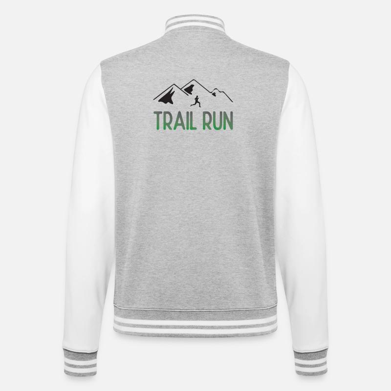 Course de sentier - Veste Teddy - gris chiné / blanc