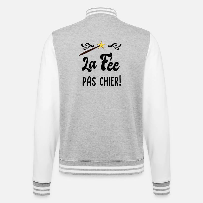 La fée pas chier! - Veste Teddy - gris chiné / blanc