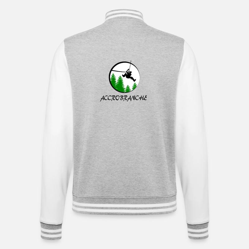 Tree climbing - College Sweat Jacket - heather grey/white