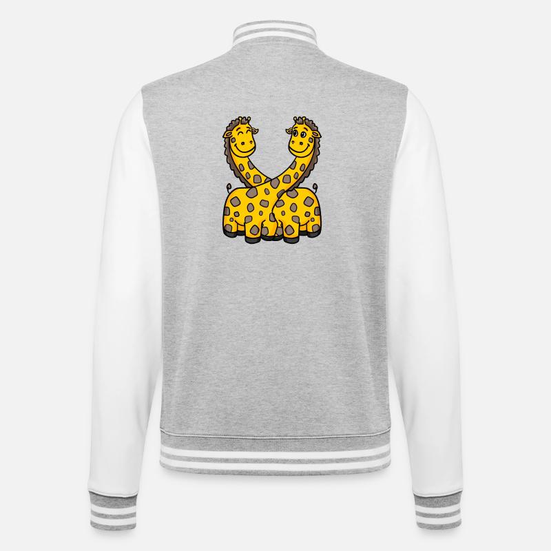 Giraffes Giraffe - College Sweat Jacket - heather grey/white