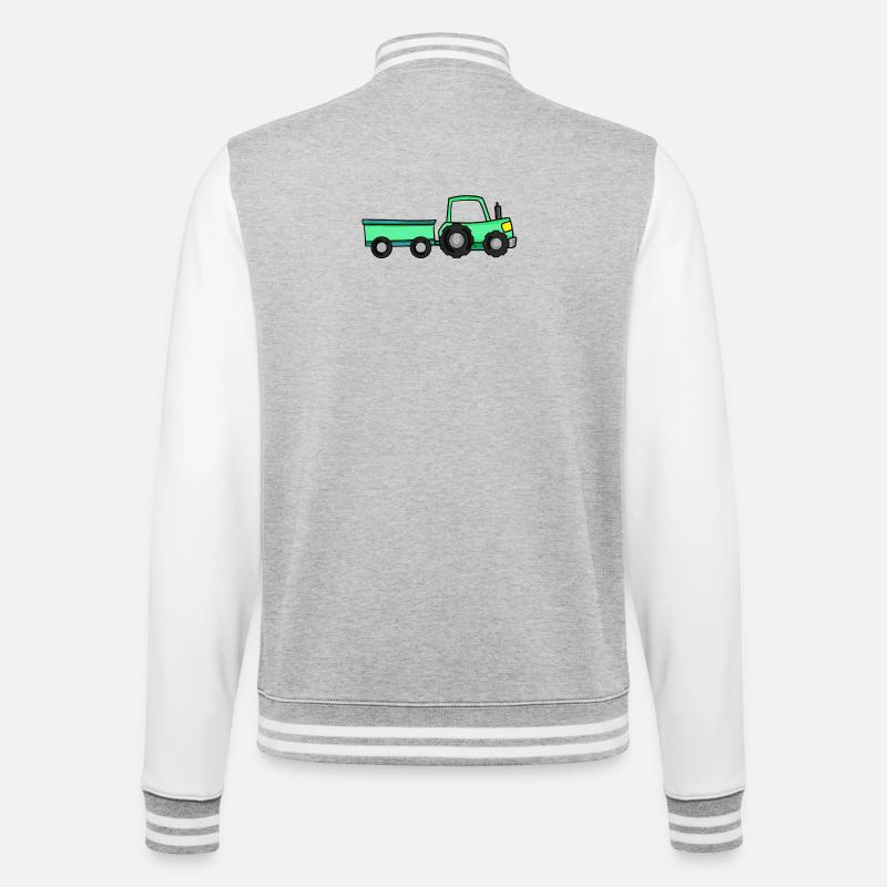 Tractor with trailer - College Sweat Jacket - heather grey/white