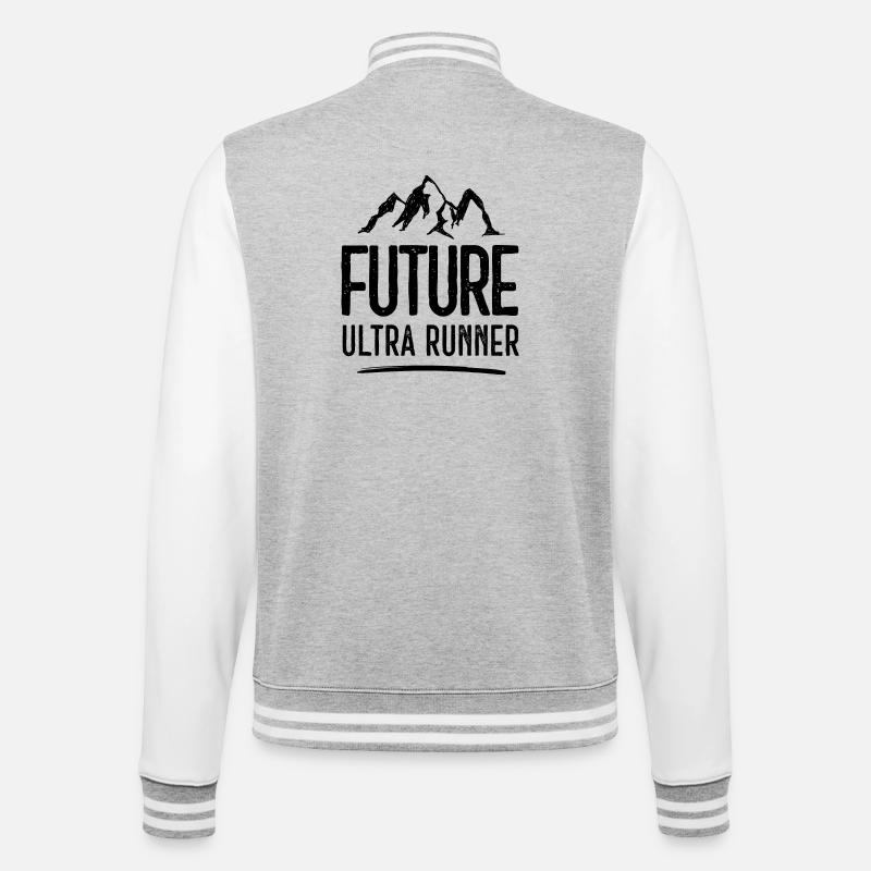 Future Ultra Runner - College-Sweatjacke - Grau meliert/Weiß