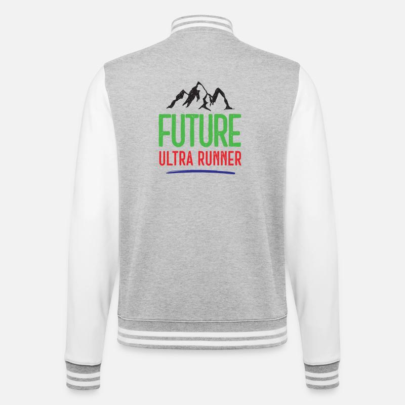 Future Ultra Runner - College-Sweatjacke - Grau meliert/Weiß