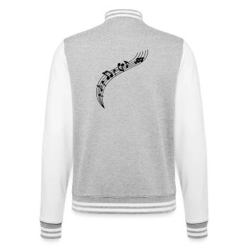 Show music - College Sweat Jacket - heather grey/white - Back - Marisol (170cm)
