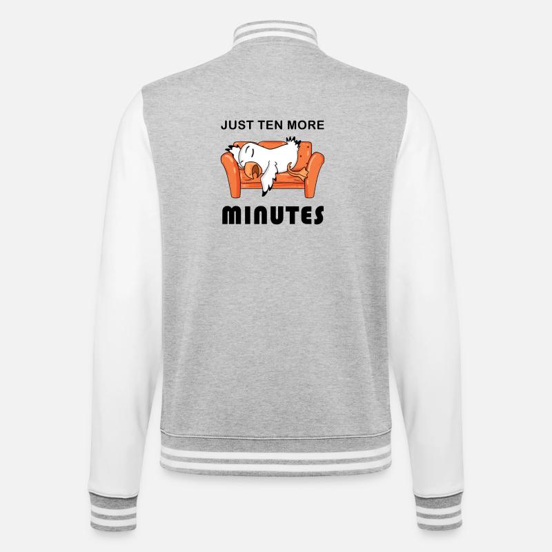 Only ten minutes left - College Sweat Jacket - heather grey/white