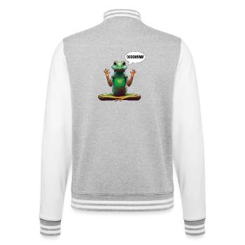 Yoga frog - College Sweat Jacket - heather grey/white - Back - Marisol (170cm)