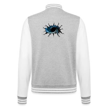 Black hole - College Sweat Jacket - heather grey/white - Back - Marisol (170cm)