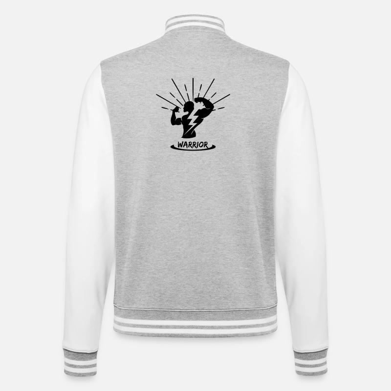 Warrior - College-Sweatjacke - Grau meliert/Weiß