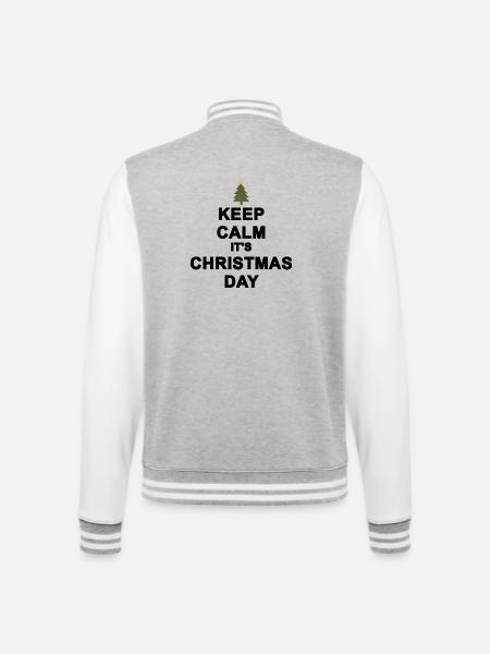 Keep calm Christmas - College Sweat Jacket - heather grey/white