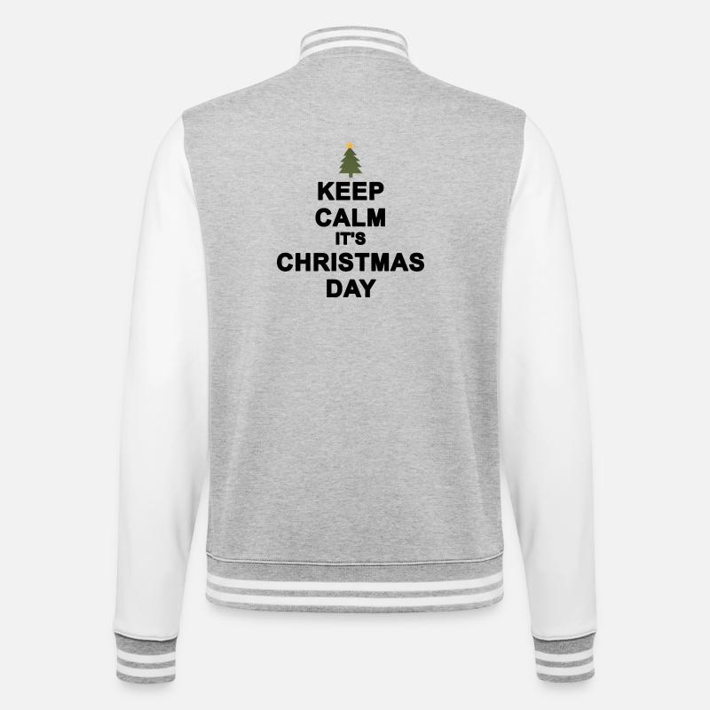 keep calm christmas - Veste Teddy - gris chiné / blanc