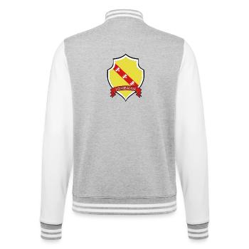 Lothringen - College-Sweatjacke - Grau meliert/Weiß - Hinten - Marisol (170cm)