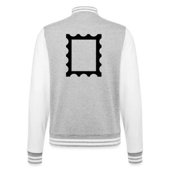 Cadre de contour de tampon - Veste Teddy - gris chiné / blanc - Dos - Marisol (170cm)