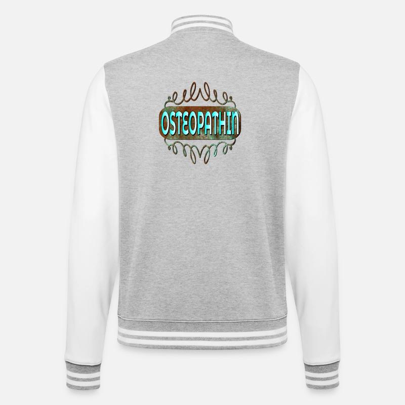 OSTEOPATHIE THERAPEUTIN - BERUF OSTEOPATHIN - College-Sweatjacke - Grau meliert/Weiß