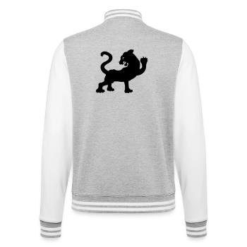 Figure d’ombre de tigre - Veste Teddy - gris chiné / blanc - Dos - Marisol (170cm)