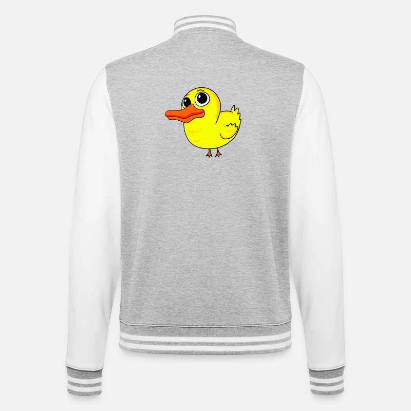 Canard - Veste Teddy - gris chiné / blanc