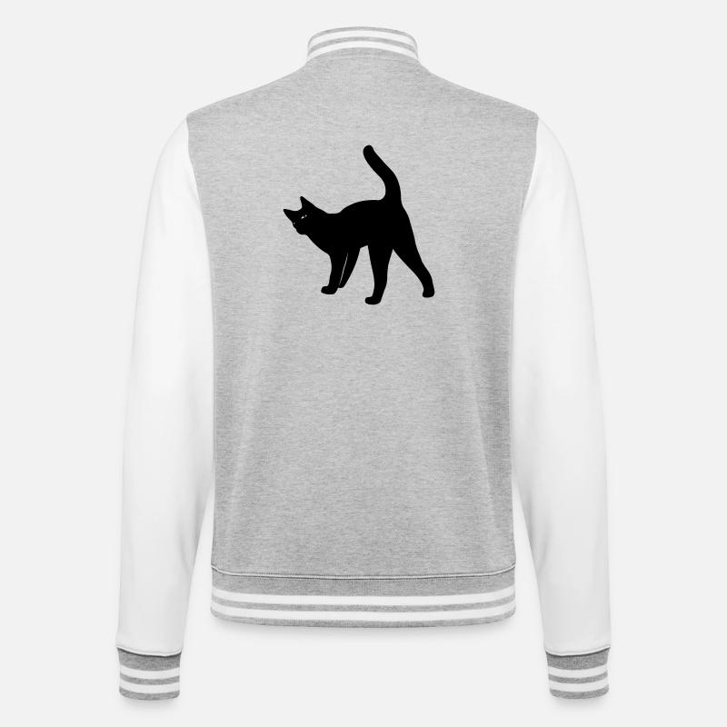 Chat chat - Veste Teddy - gris chiné / blanc