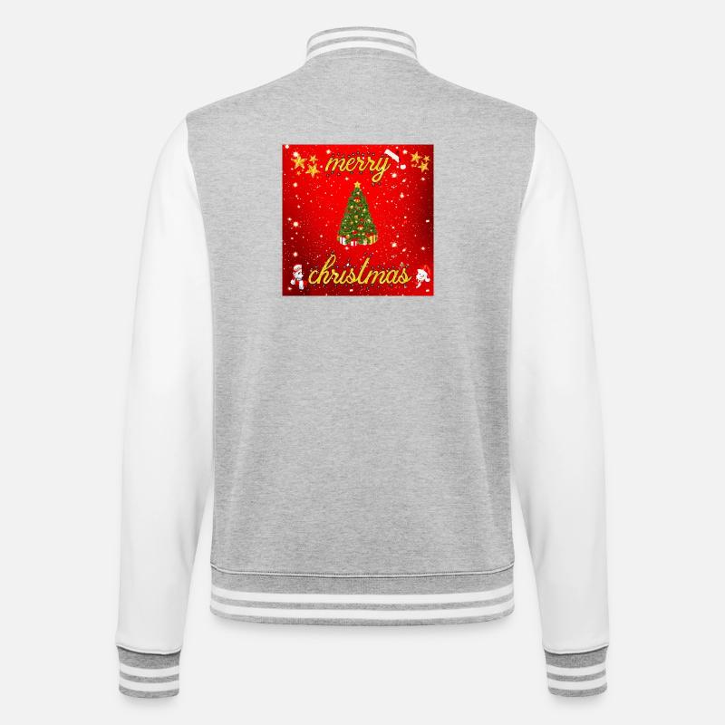 merry christmas version 2 - College Sweat Jacket - heather grey/white
