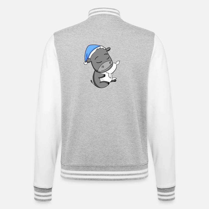 Donkey - College Sweat Jacket - heather grey/white